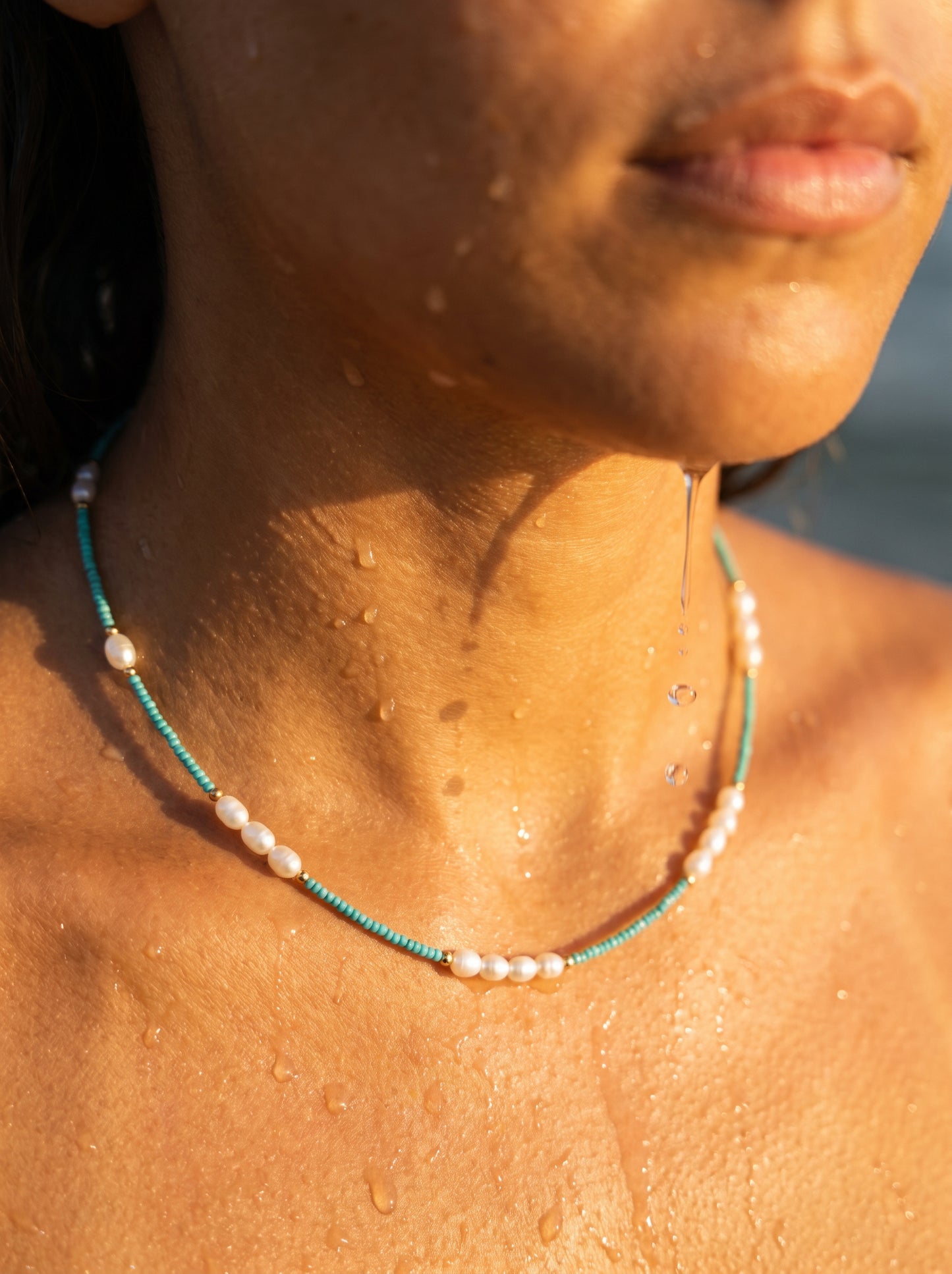 Azure Pearl Necklace