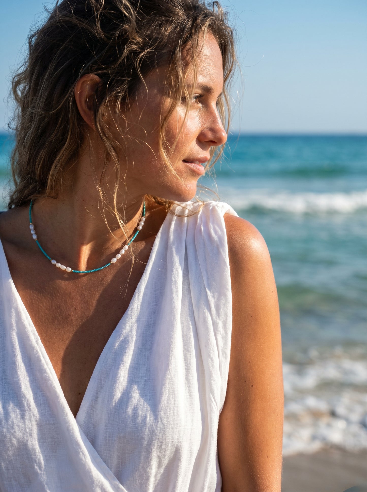 Azure Pearl Necklace