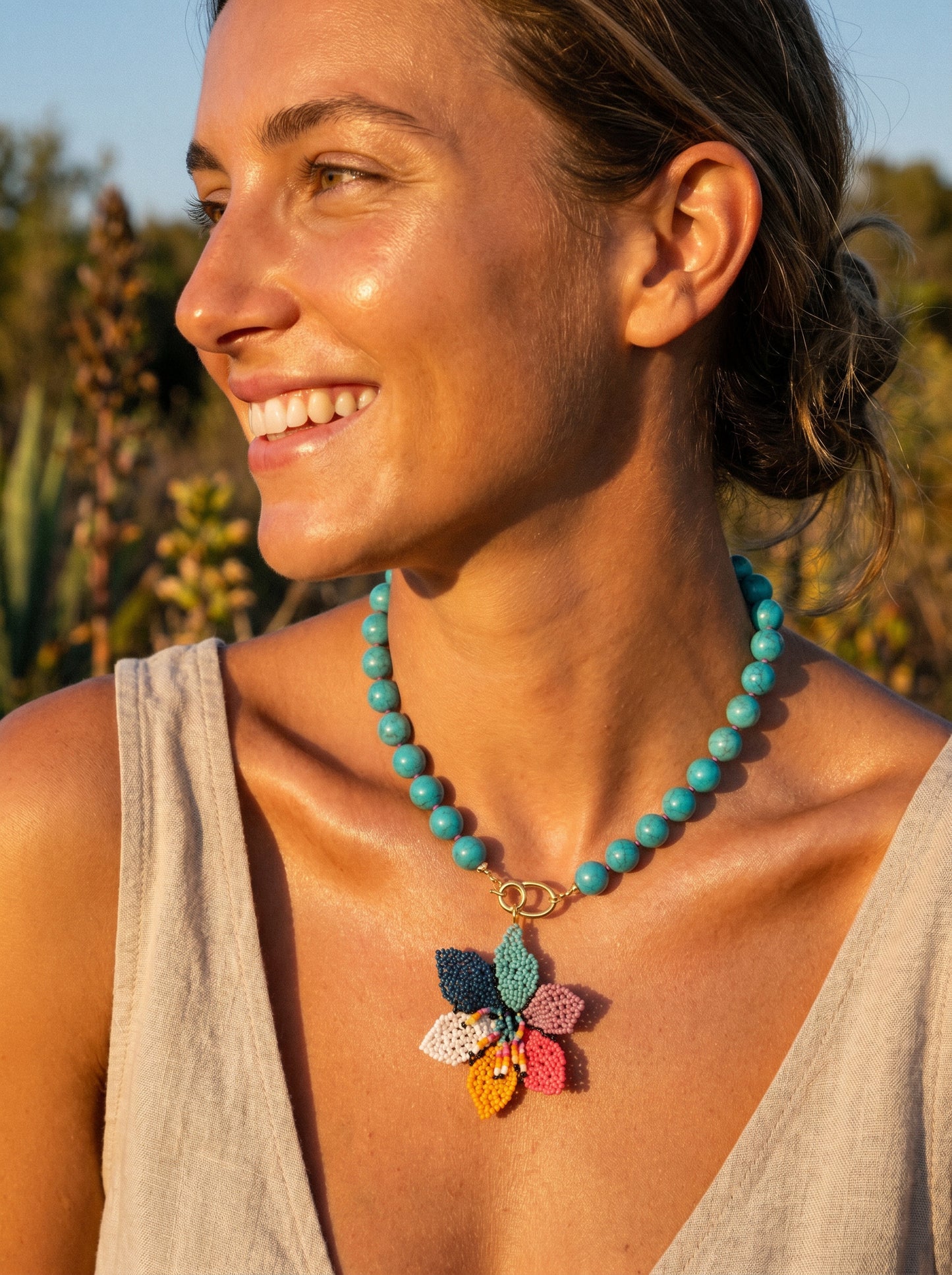 Turquoise Bloom Necklace