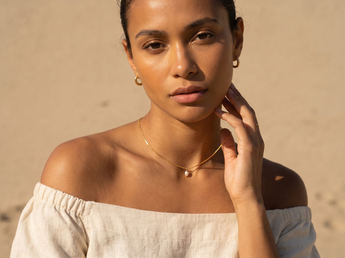 Luna Solo Pearl Necklace – Minimal Freshwater Pearl Pendant