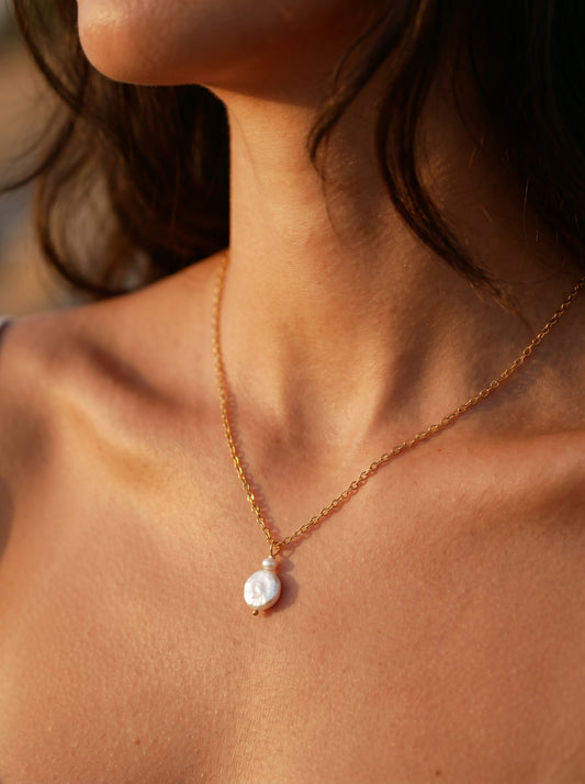 Ivory Coin Pearl Necklace
