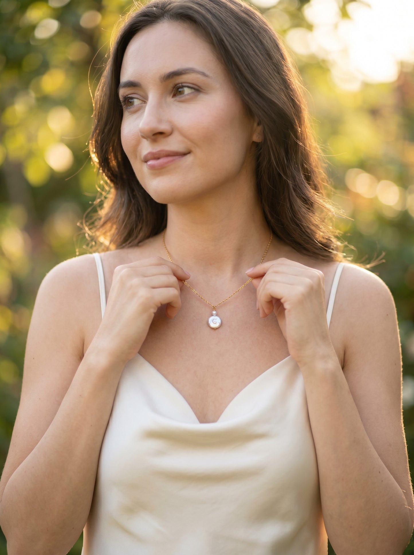 Ivory Coin Pearl Necklace