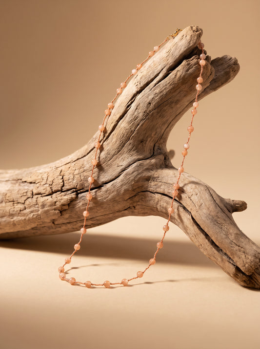 Sunstone Silk Cord Necklace