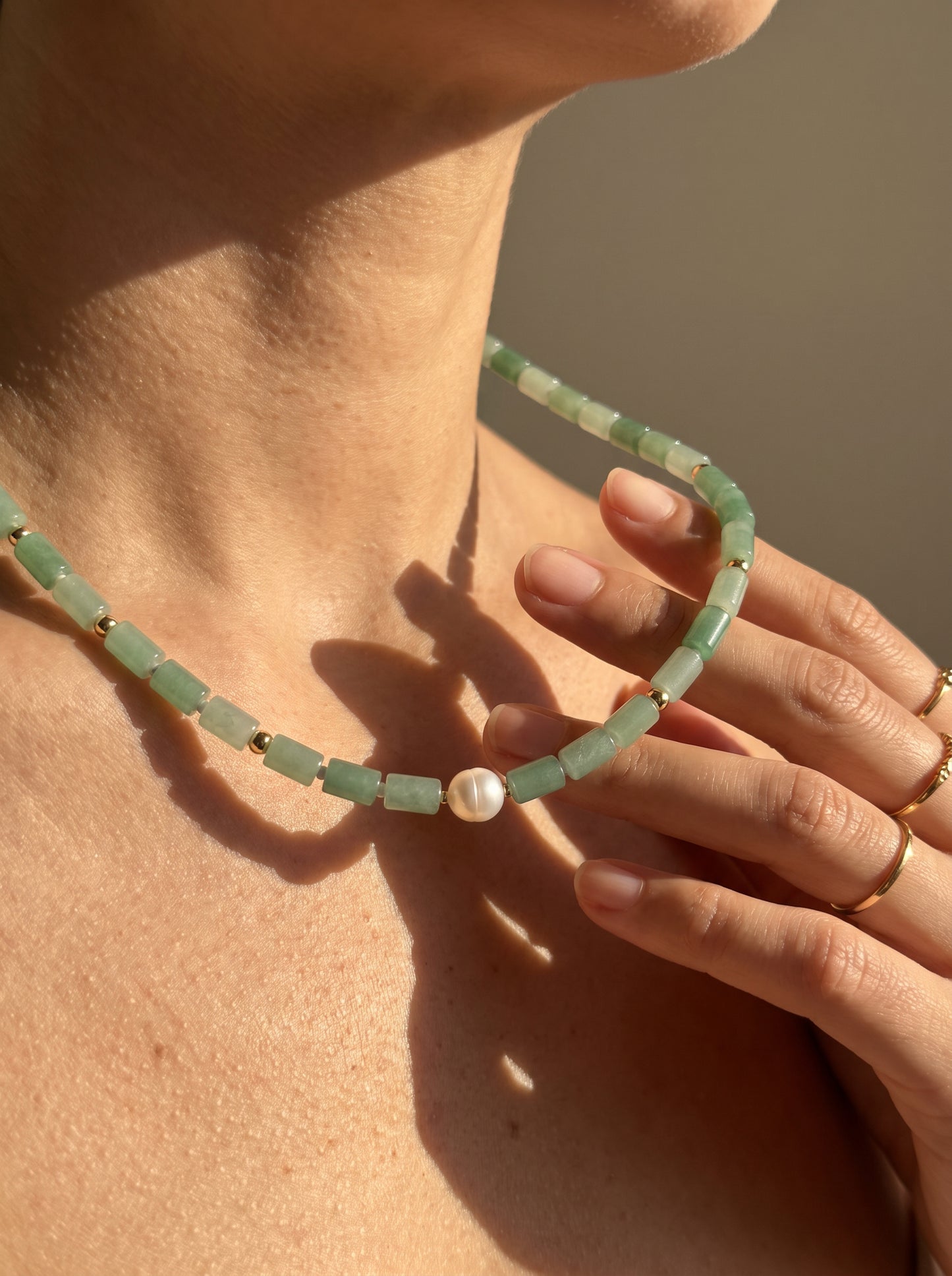 Verdant Pearl Necklace