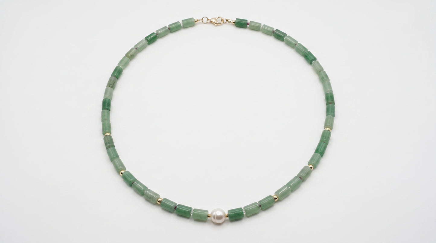 Verdant Pearl Necklace