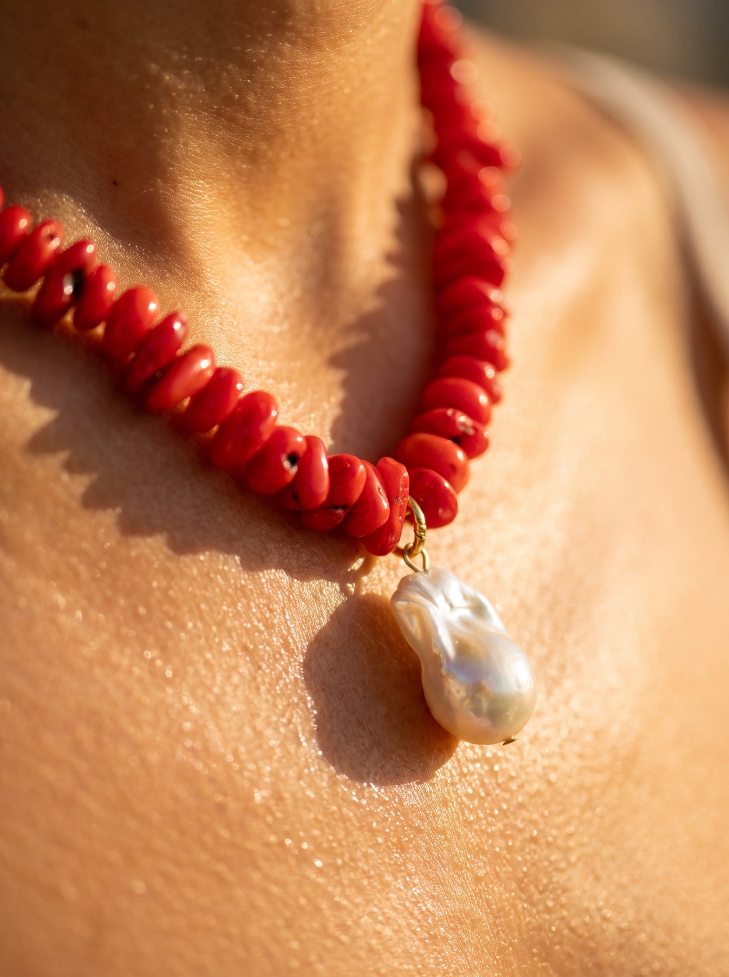 Crimson Pearl Necklace