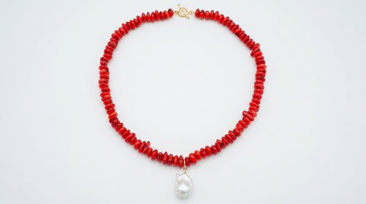 Crimson Pearl Necklace