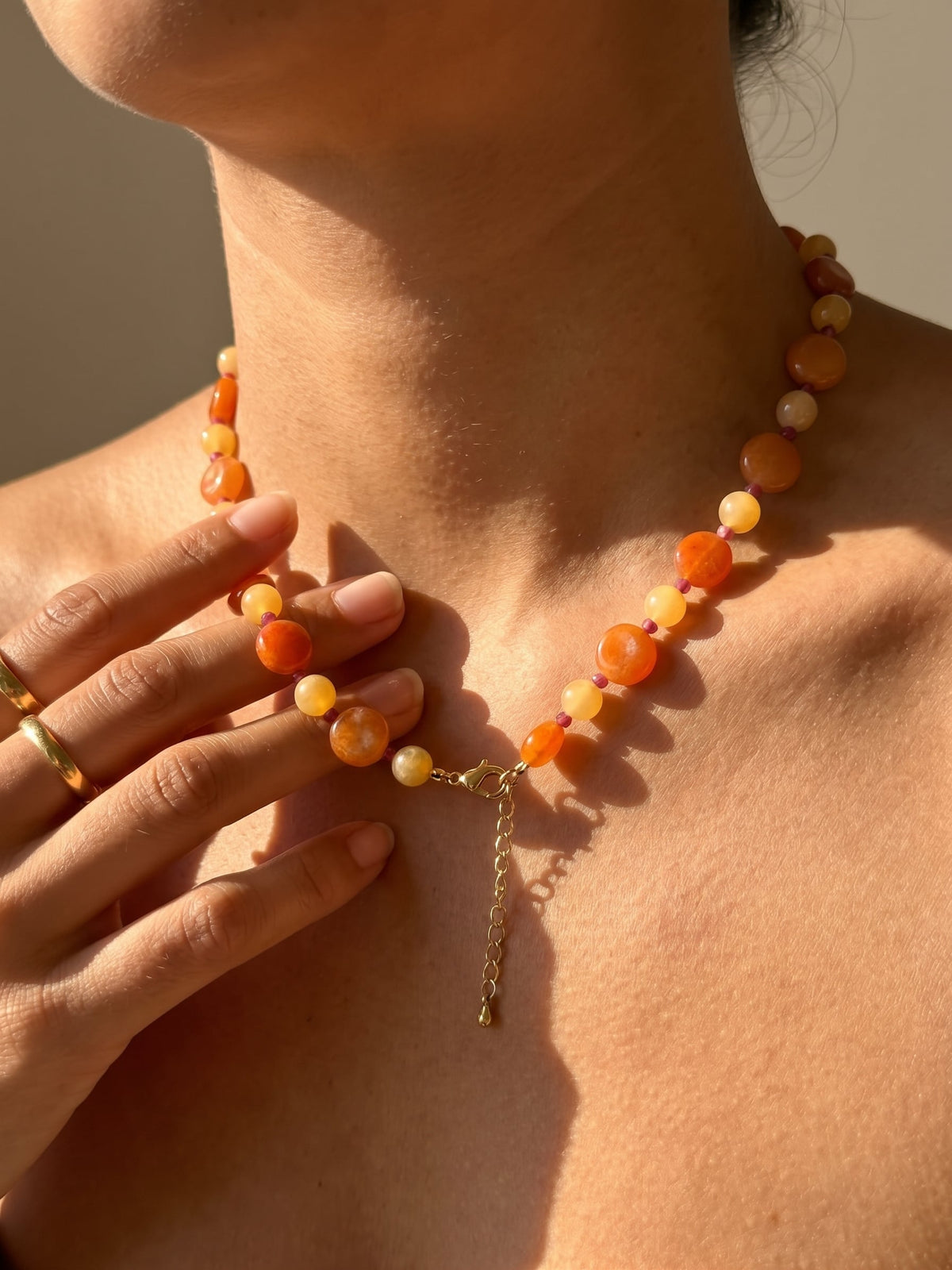 Autumn Glow Aventurine & Calcite Necklace