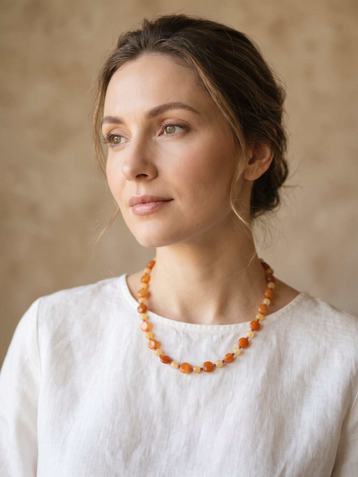 Autumn Glow Aventurine & Calcite Necklace