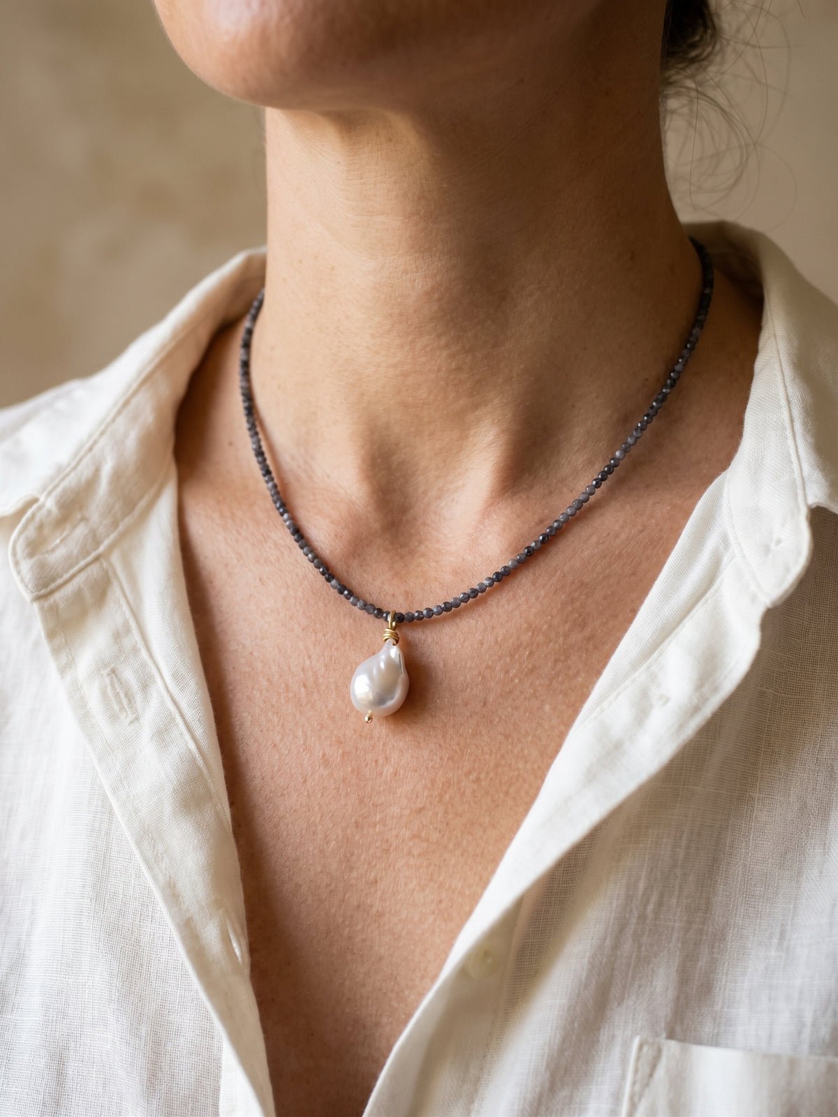 Lady Enigma Sapphire & Baroque Pearl