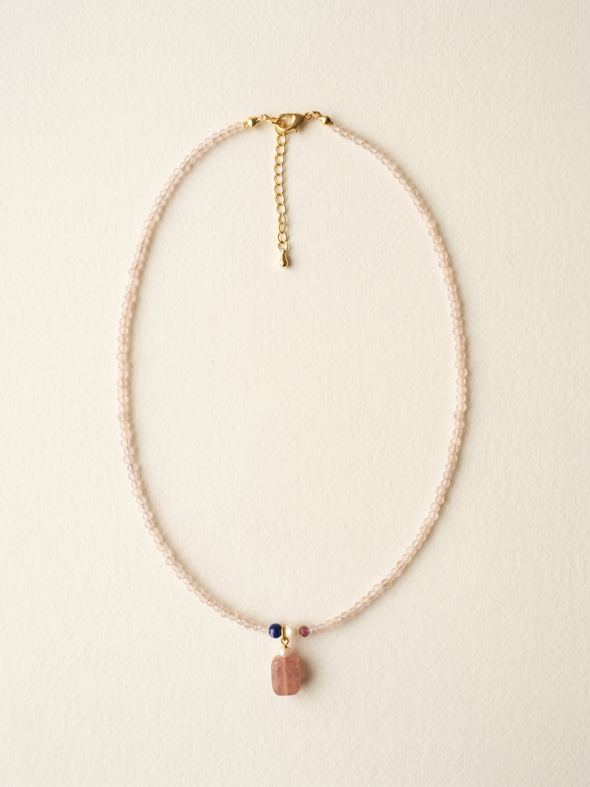 The Daydreamer   Strawberry Quartz Necklace