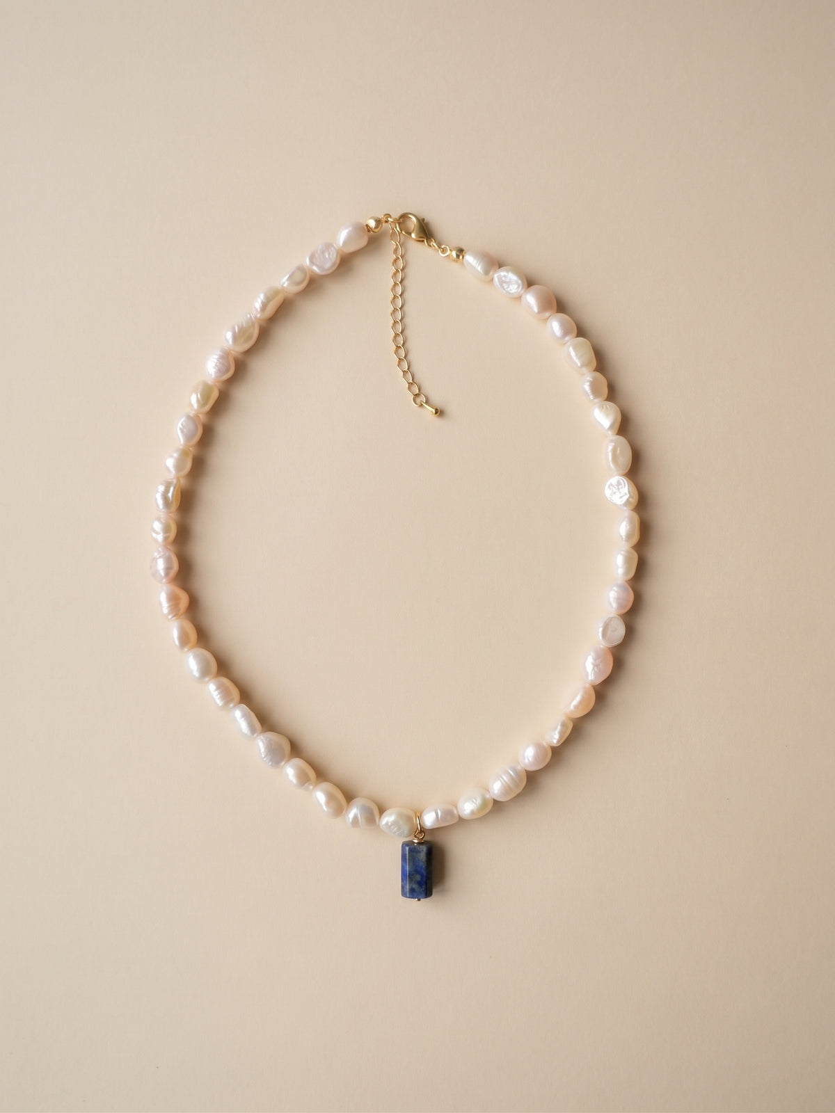 The Blue Muse Lapis & Pearl Necklace