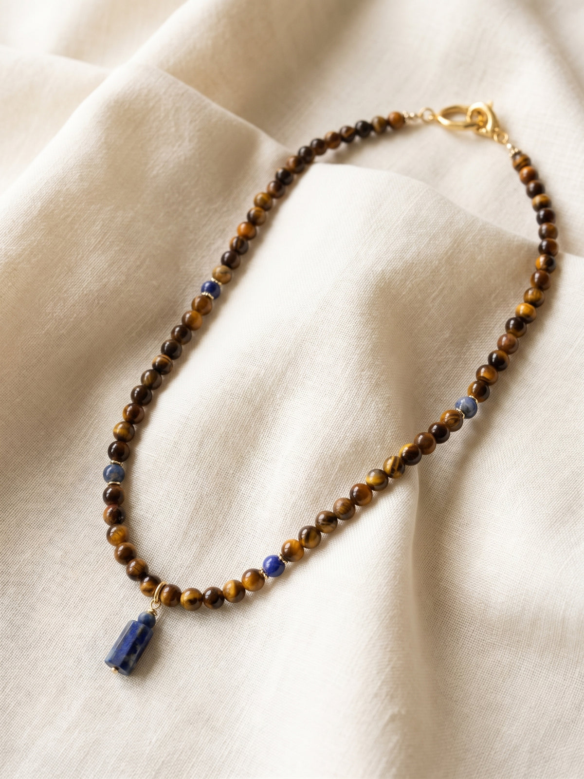 The Maverick Tiger’s Eye & Lapis Necklace