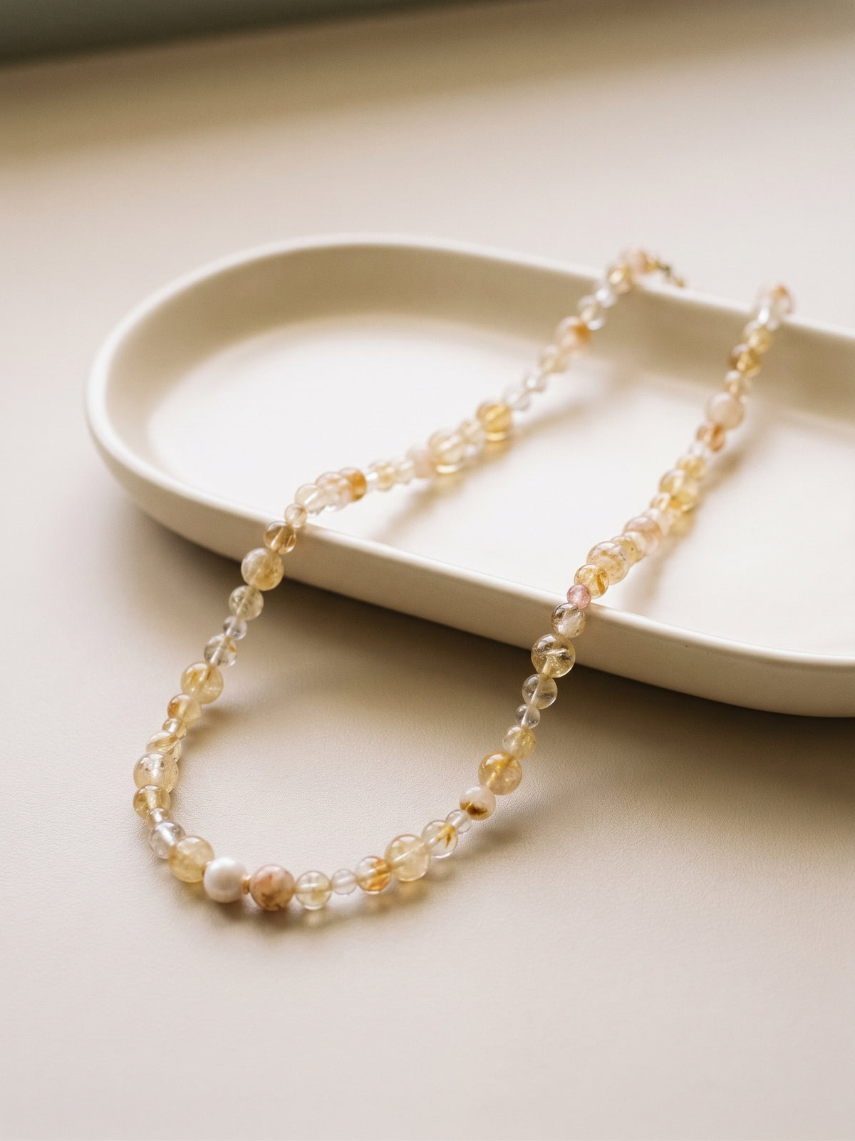 Wild Blonde Citrine & Pearl Necklace