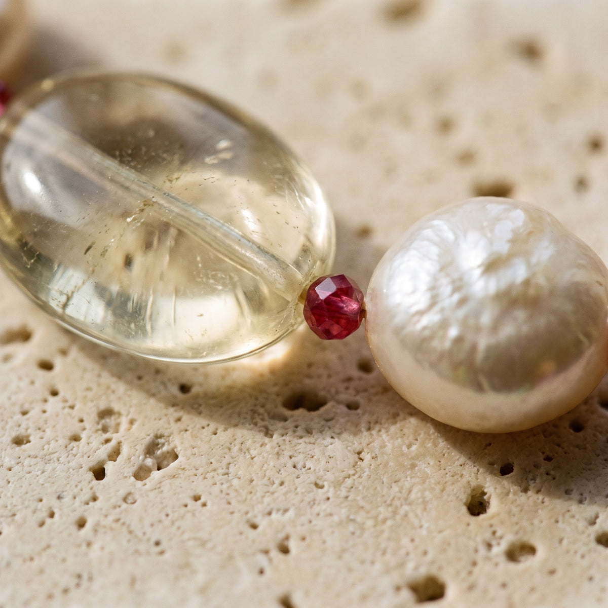 The Curator Pearl & Smoky Quartz Necklace