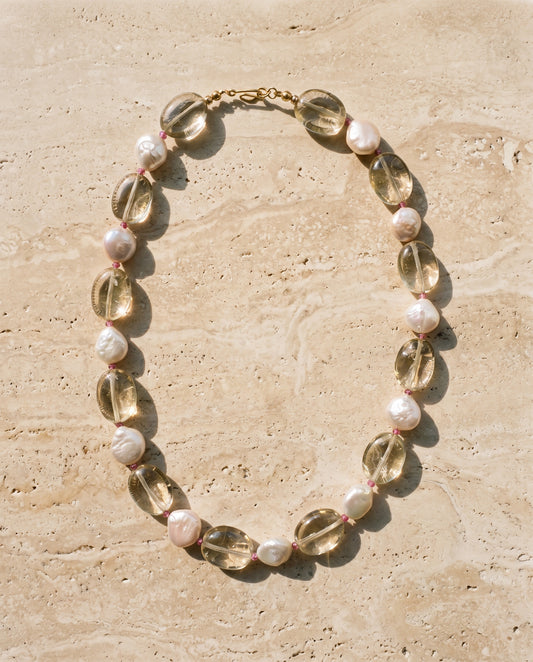 The Curator Pearl & Smoky Quartz Necklace