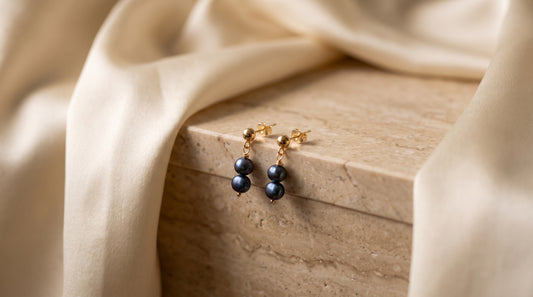 The Black Swan Pearl Earrings