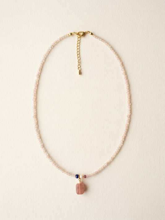 The Daydreamer   Strawberry Quartz Necklace