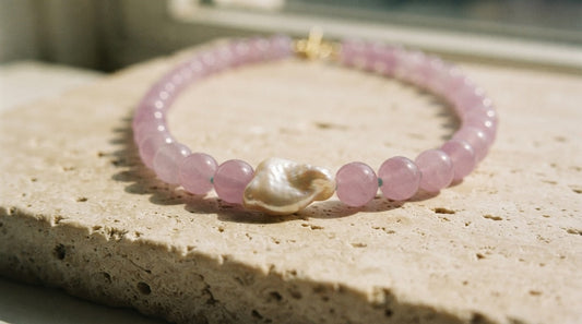 The Romantic Lilac Jade, Amazonite & Baroque Pearl Necklace
