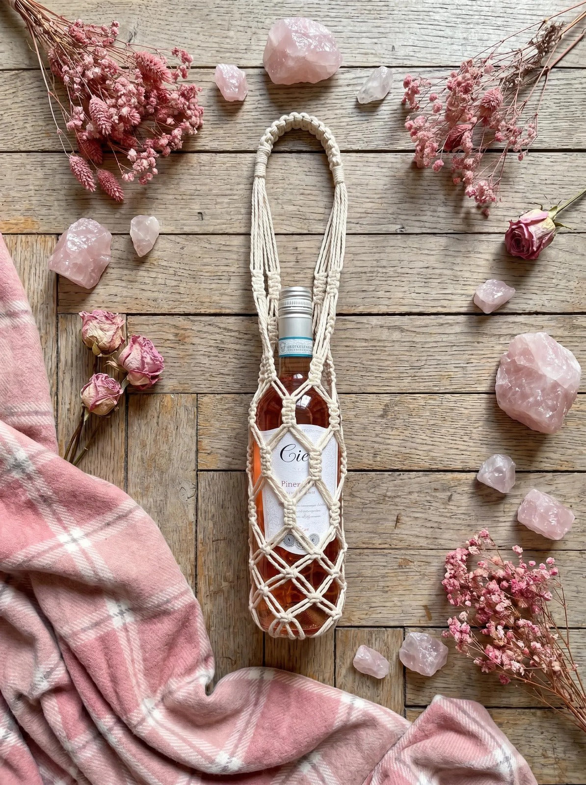 Handmade Wine Bottle Carrier