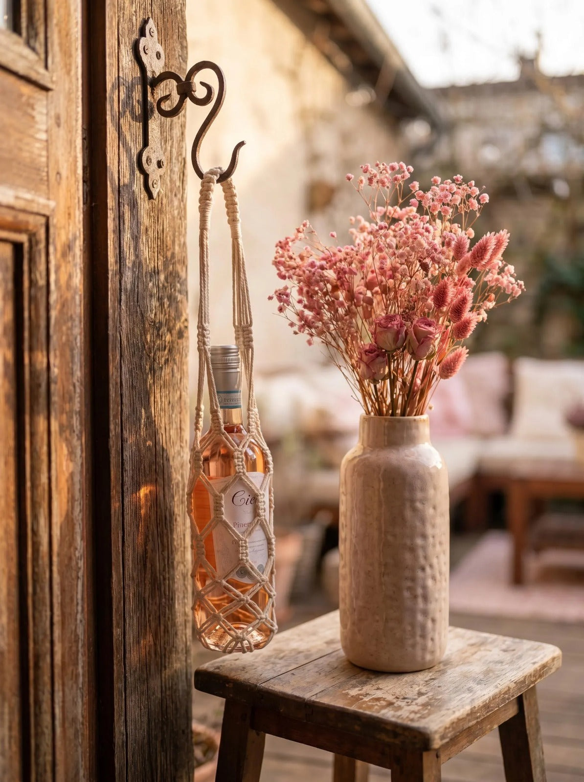 Handmade Wine Bottle Carrier