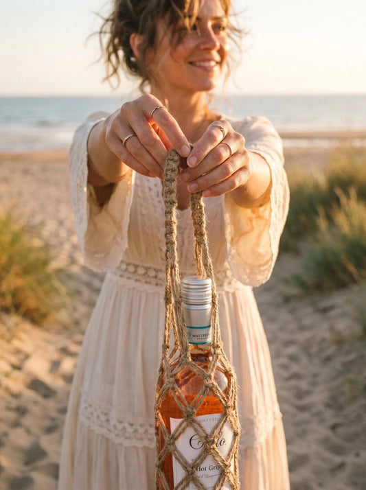 Romantic Jute Wine Gift Bag
