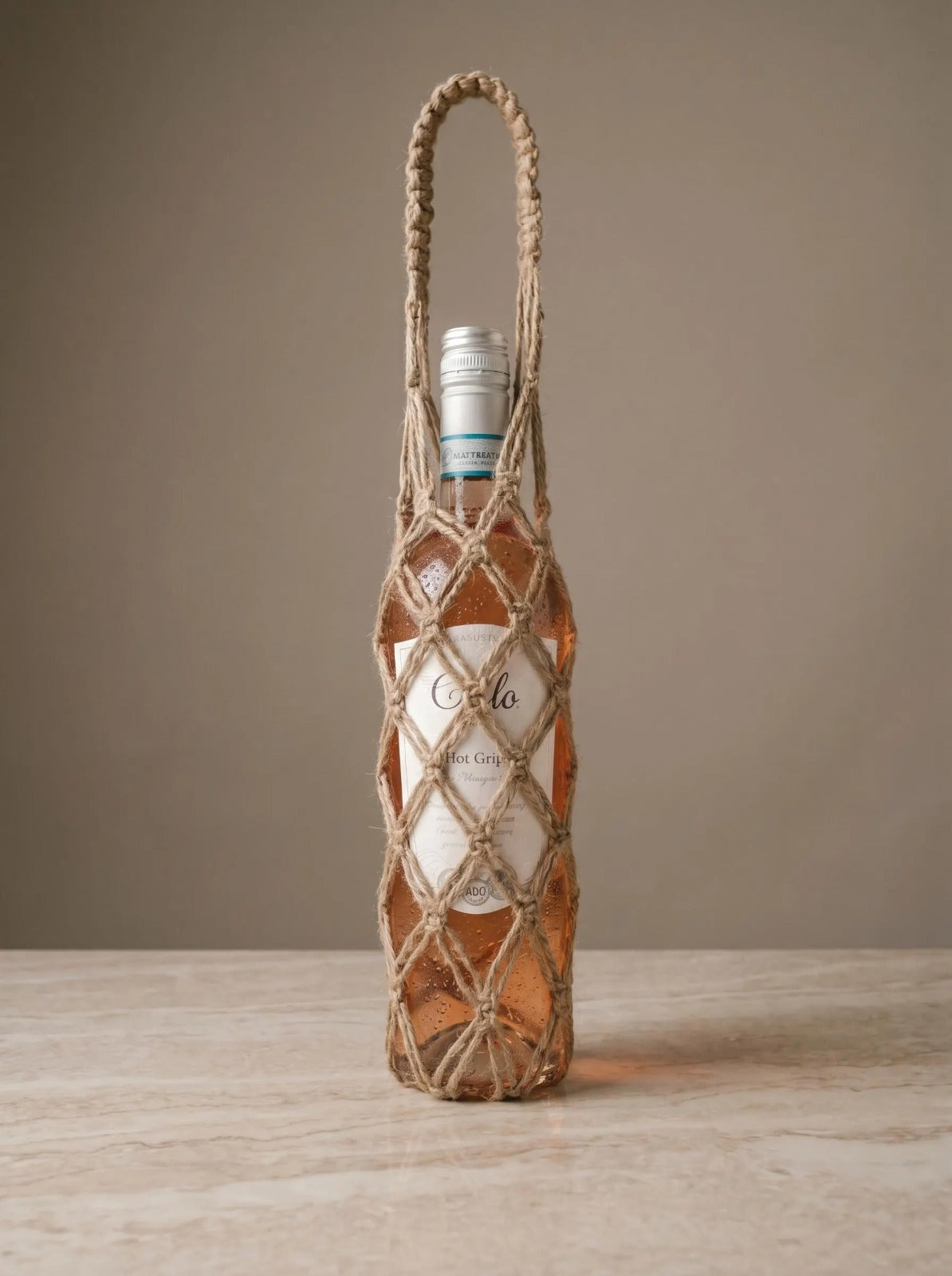 Romantic Jute Wine Gift Bag
