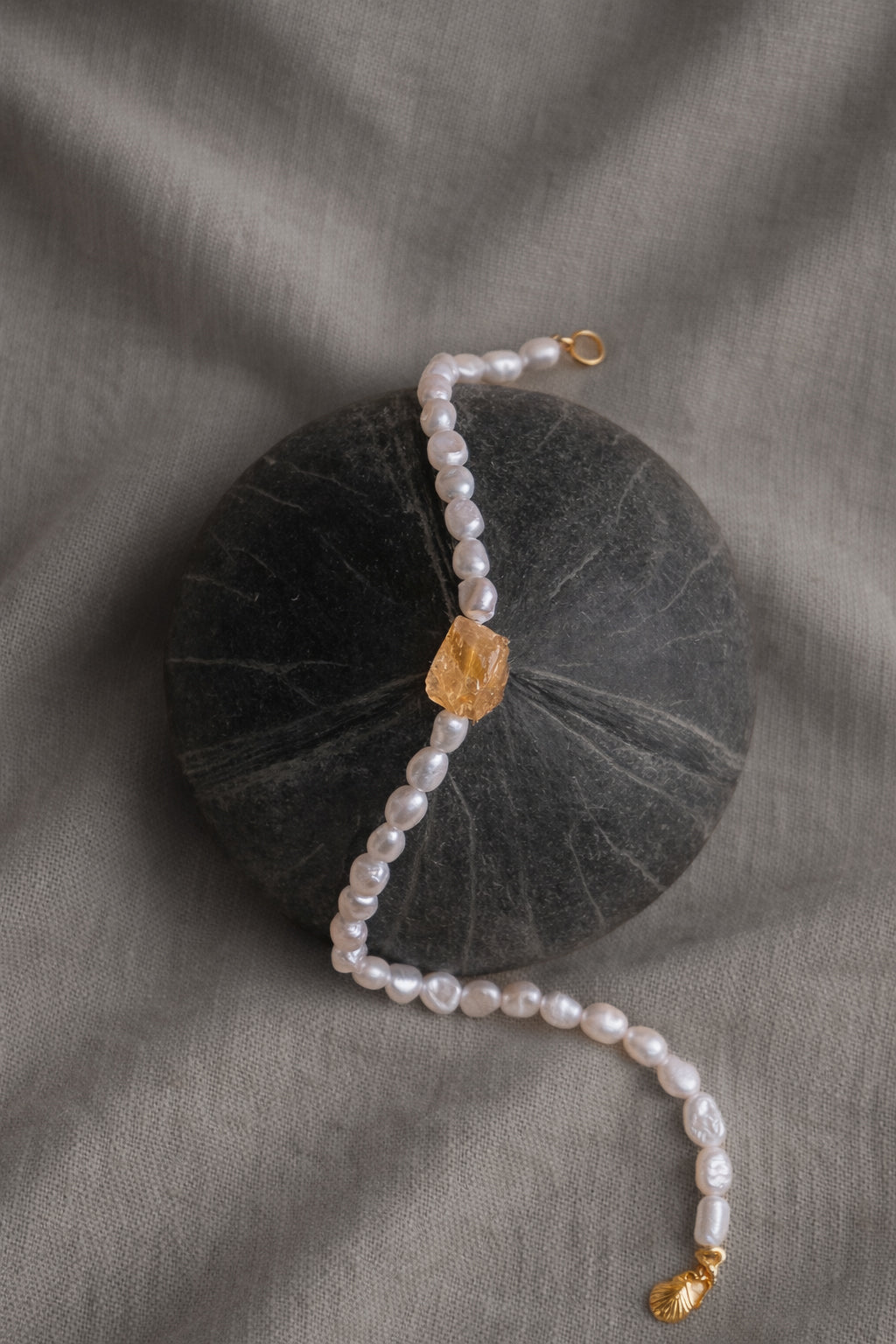 Sunstone Pearl Necklace