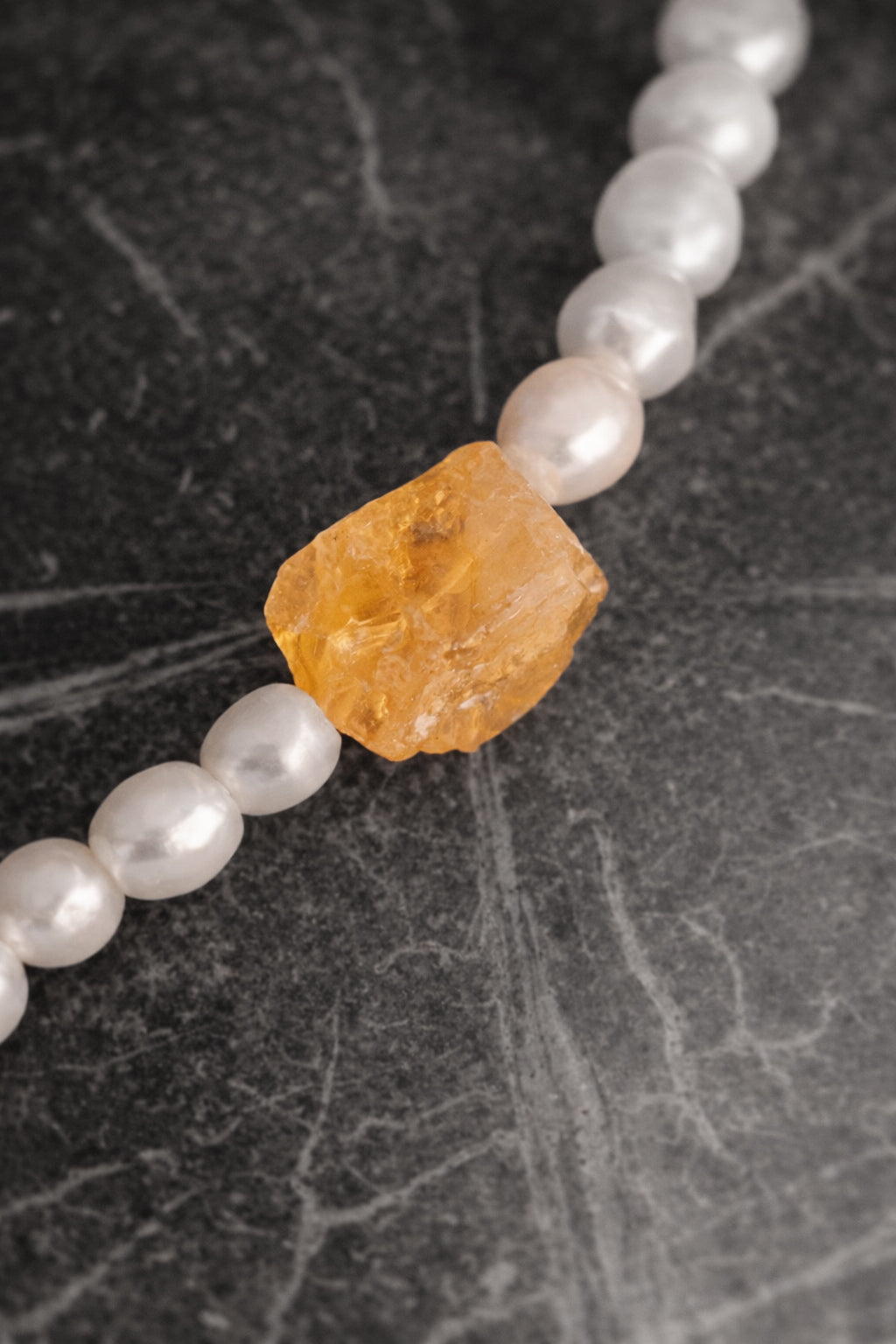 Sunstone Pearl Necklace