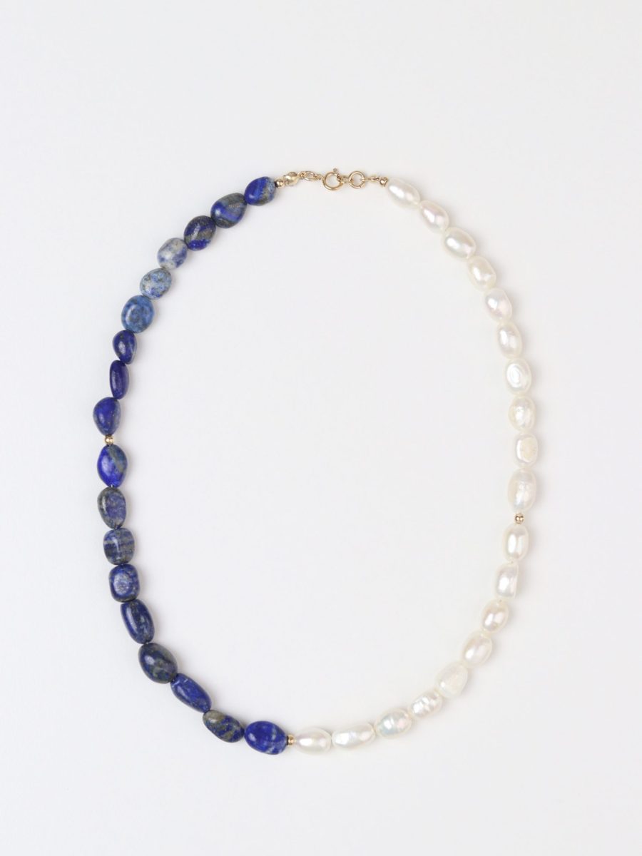 Moonlight Lapis Lazuli Pearl Necklace