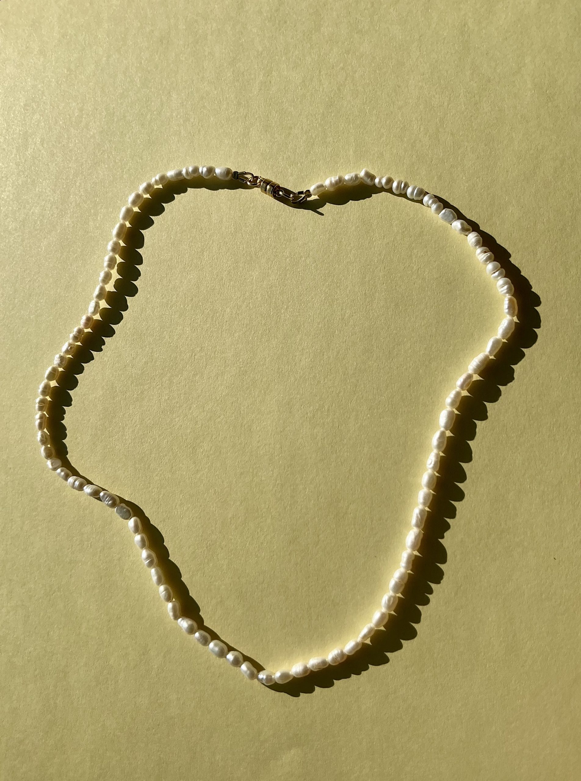 Gold Filled Magnetic Clasp Pearl Necklace