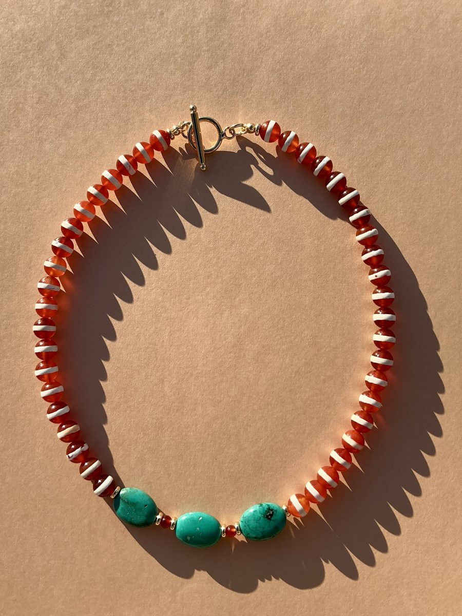 Trio  Turquoise Drop Necklace