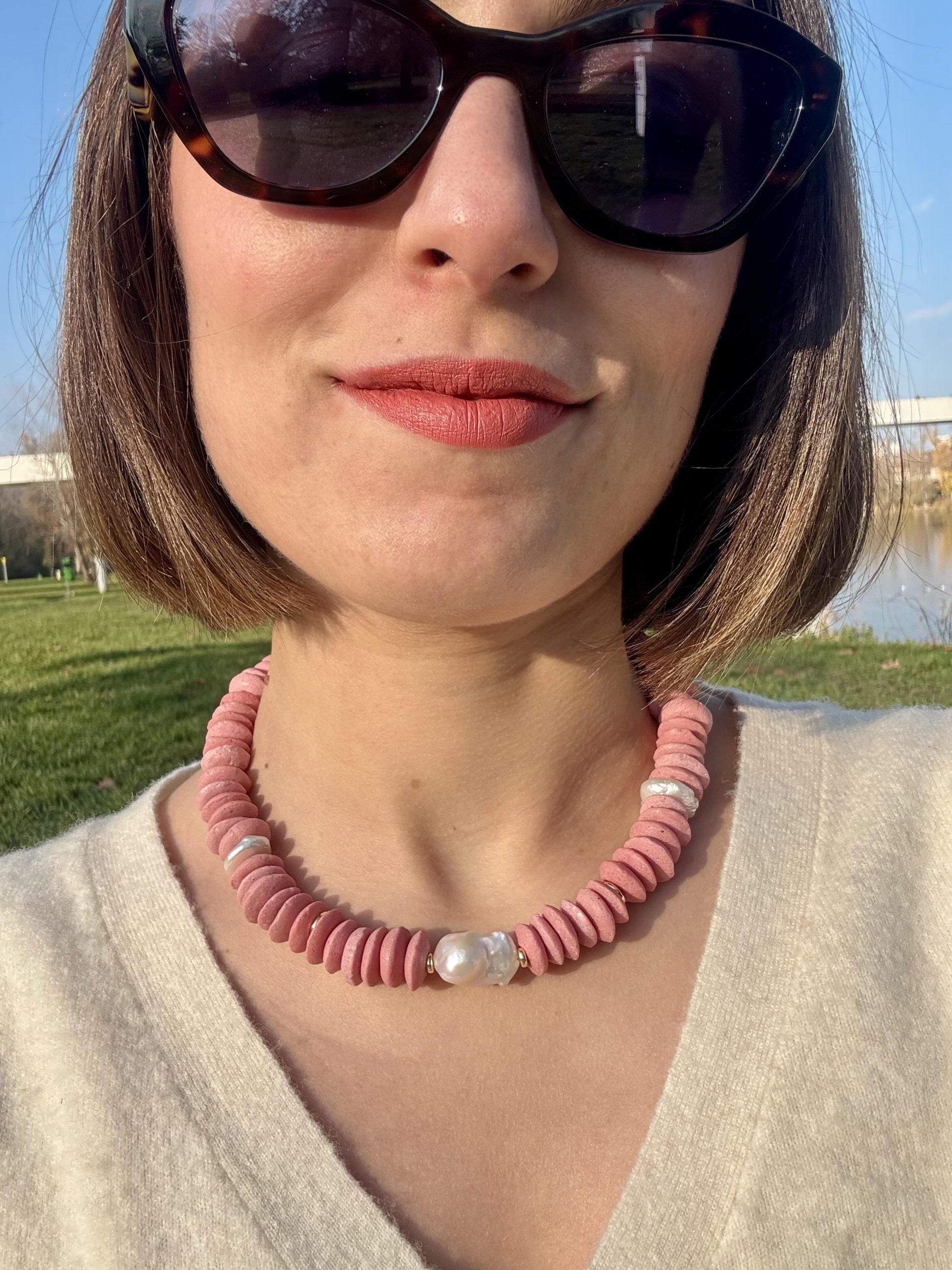 Rose Pink Ashanti Necklace - Image 2