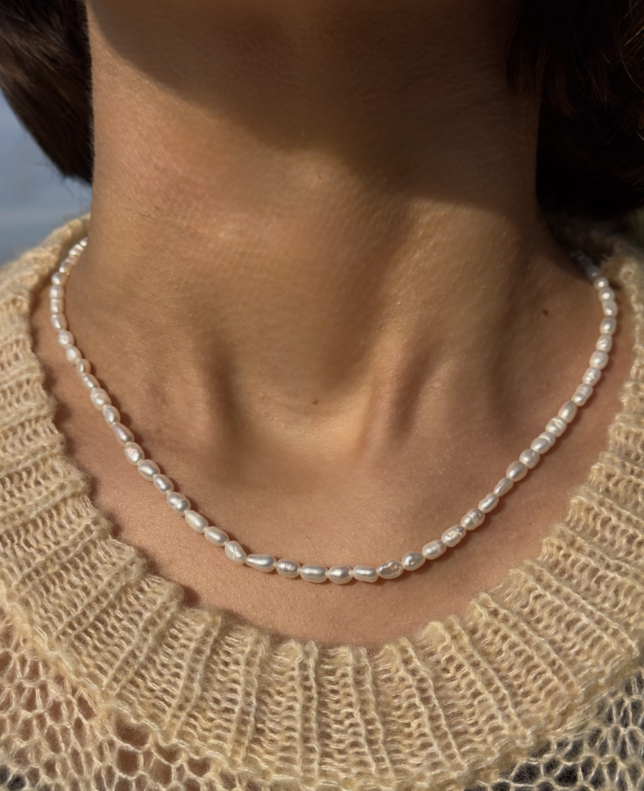 Gold Filled Magnetic Clasp Pearl Necklace - Image 3