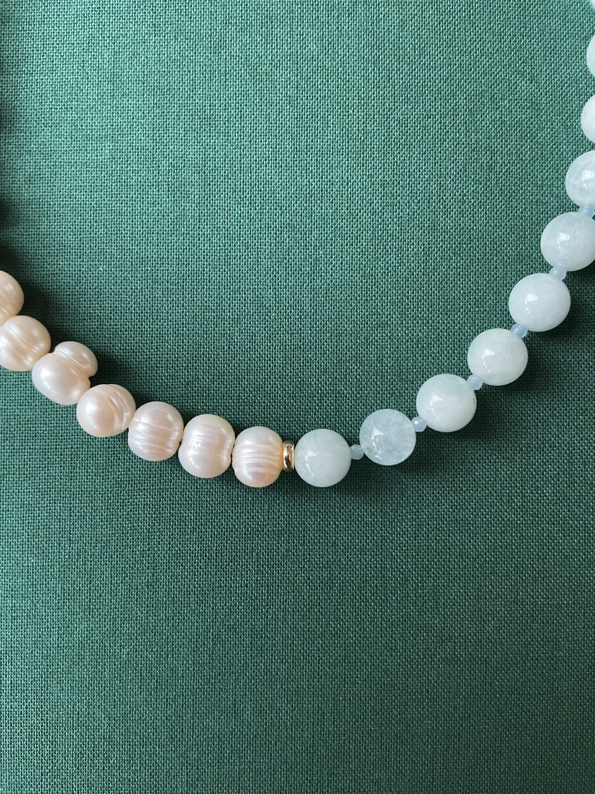 Aquamarine Pearl Necklace - Image 3